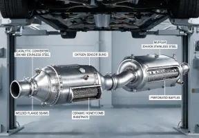 Exhaust system component display